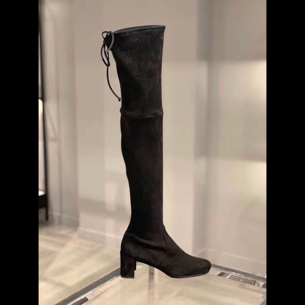🚫SOLD🚫Stuart Weitzmen black suede over the knee - Picture 1 of 6